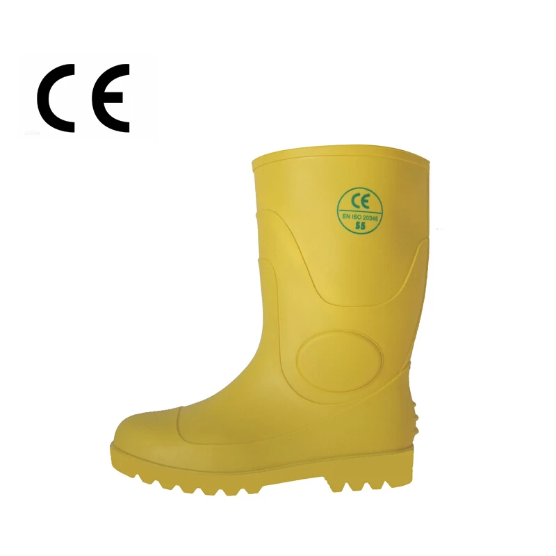 China Waterproof yellow PVC gumboots factory in china manufacturer