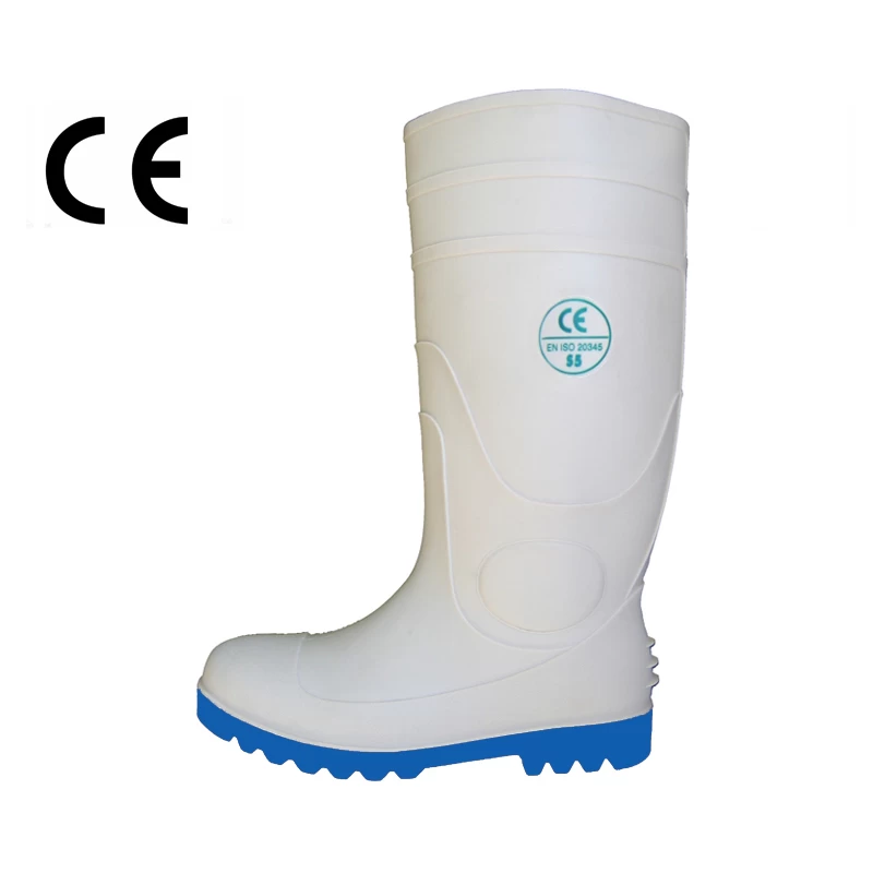 China White color food industry CE standard pvc gumboots manufacturer