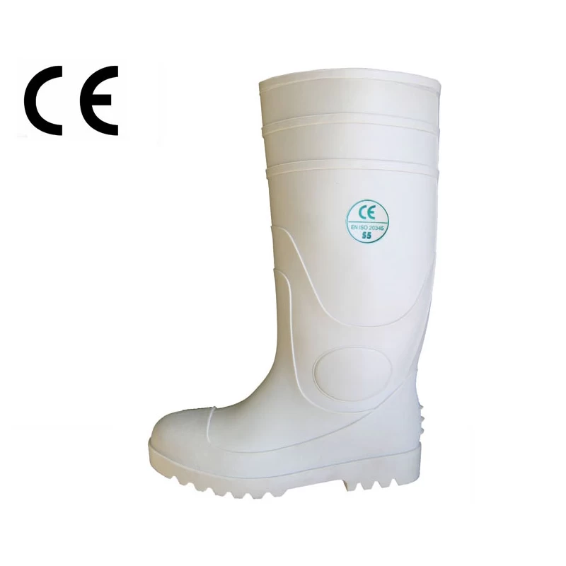 China White color food industry pvc safety rain boots manufacturer