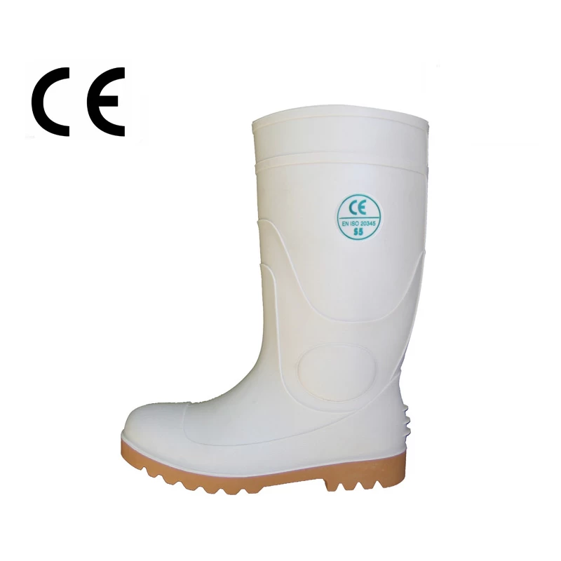 China White rain boots with steel toe and steel plate manufacturer