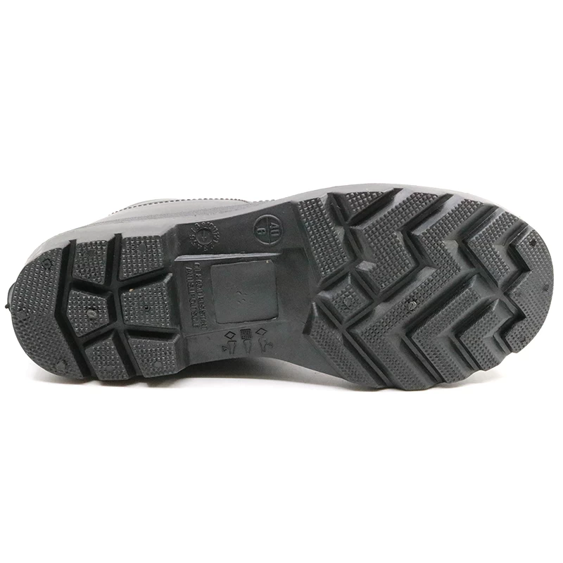 China YBA water proof chemical resistant laced up cheap ankle pvc safety shoes manufacturer