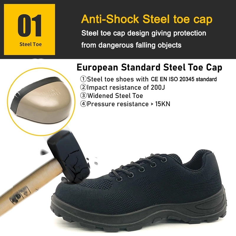 Cina TM2036 Anti Slip Steel Puntura Puntura Sport Sicke Sicket Black Sport produttore