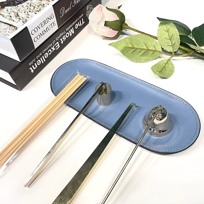 Candle Trimmer Bakke Stearinlys Tilbehør Candle Wick Trimmer Hylster Bakke Blå Lysestage Bakke