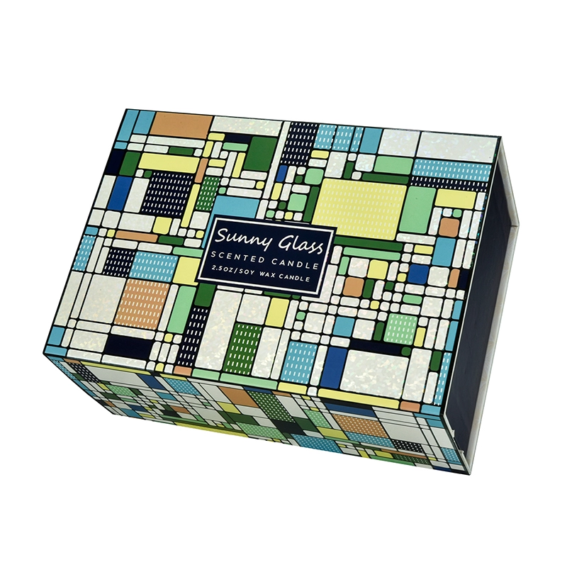 Caja de regalo de embalaje a cuadros Bauhaus caja de regalo de cumpleaños caja de embalaje de portavelas de aromaterapia