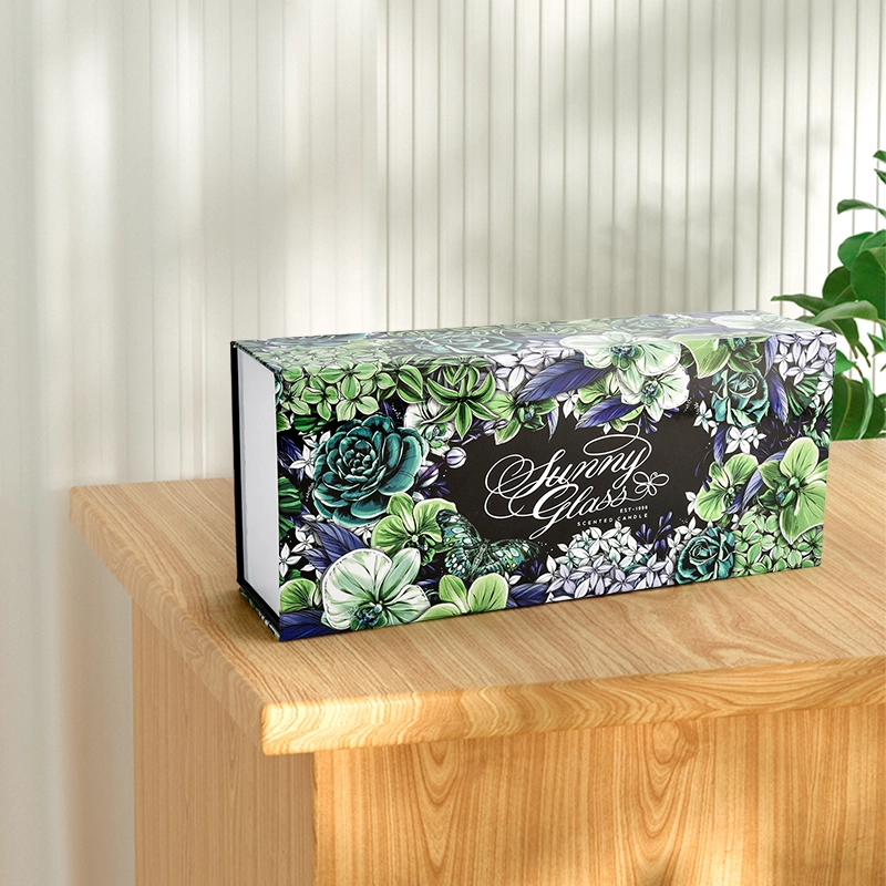 Flower pattern packaging box candle holders gift box empty box gift box