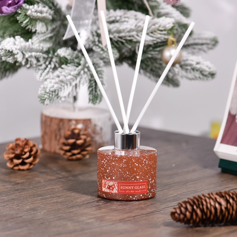 China Wholesale custom Christmas brown empty glass diffuser bottles for holiday decorations manufacturer