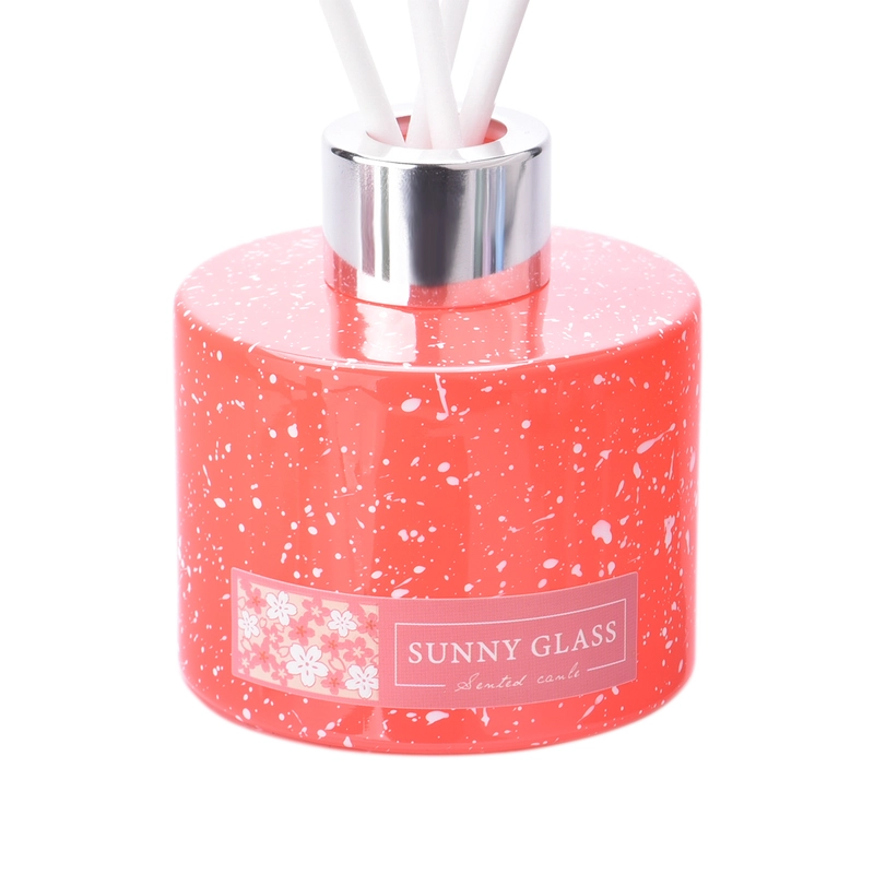 High quality light red Christmas glass diffuser bottles wholesale
