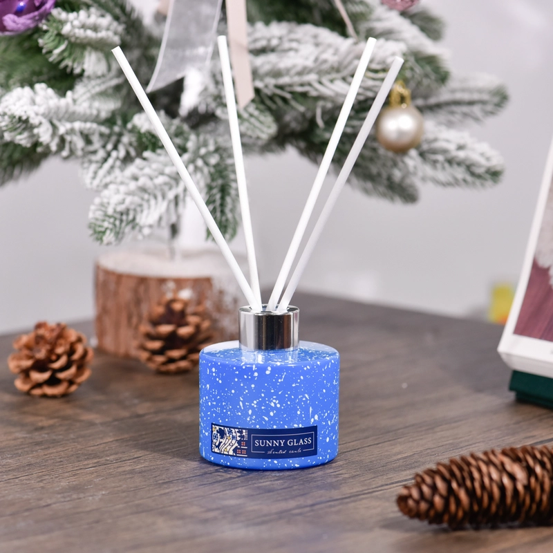 China High quality Christmas gift set blue glass diffusion bottle wholesale manufacturer
