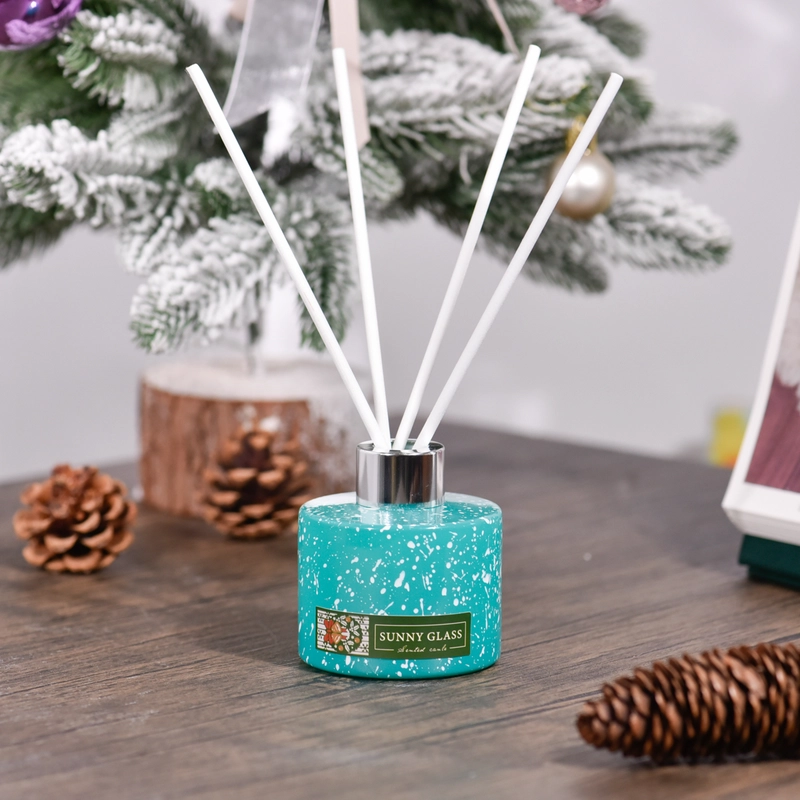 China Luxury Private Label Turquoise Christmas Glass Diffuser Bottles Home Decor manufacturer