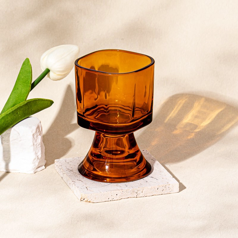 China Großhandel umkehrbare Vintage-Kerzengläser aus Glas für Aromatherapiebehälter Hersteller