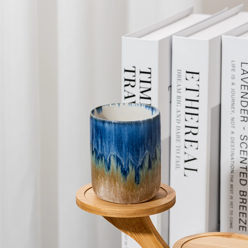 porcelana Frascos de velas de cerámica de lujo al por mayor para almacenamiento de decoración del hogar fabricante