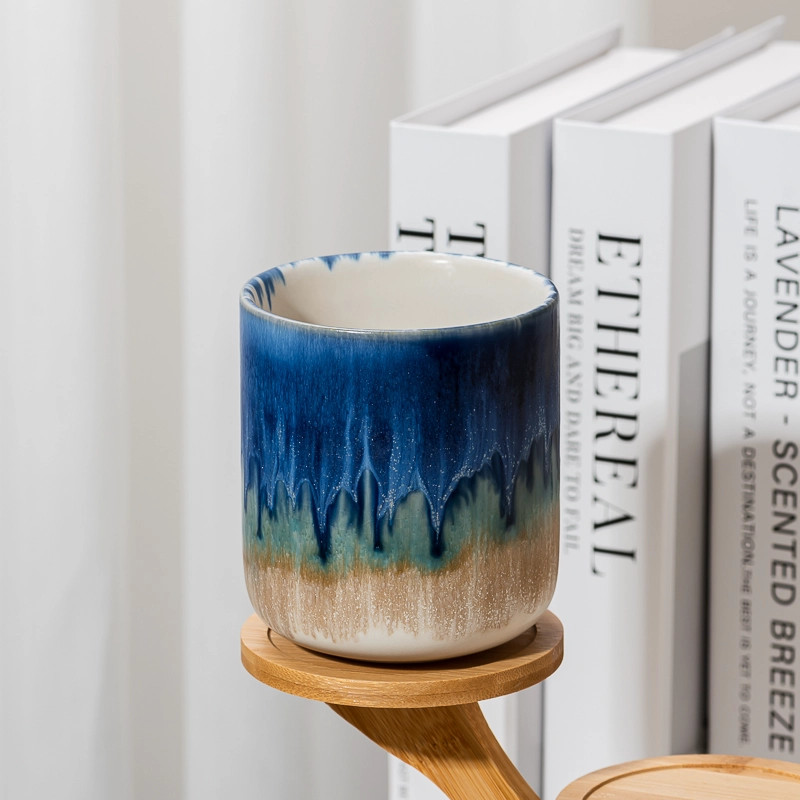 Portacandele cilindrici in ceramica