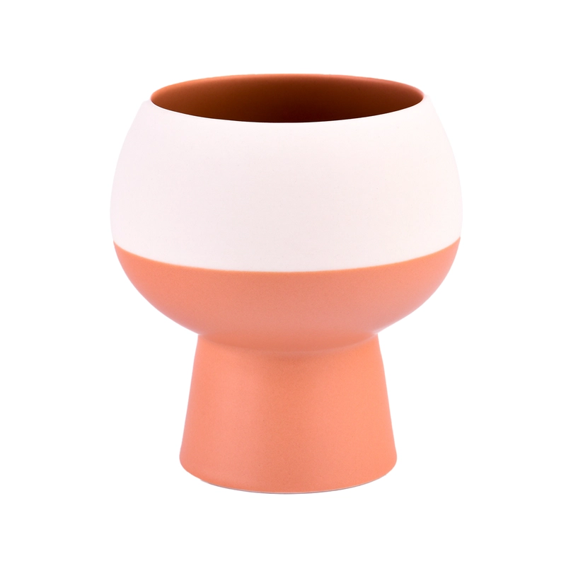 Raraunga Rua-Tone Ceramic Candle Vessel Ritenga Whakapaipai Candle Holder