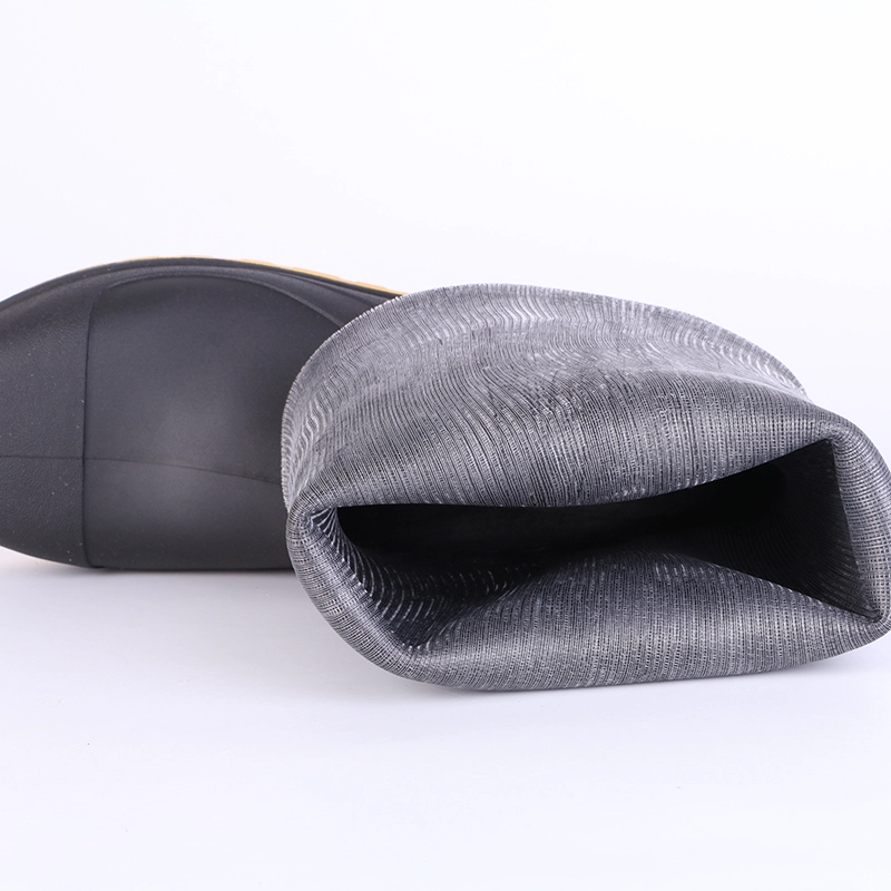 China 802BY black cheap non safety pvc rain boots for men manufacturer