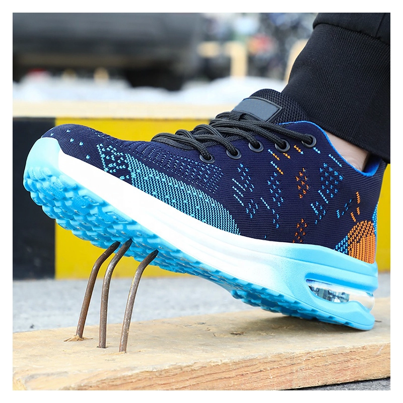 China 2163 Shock absorption steel toe anti puncture fashion sport safety shoes manufacturer