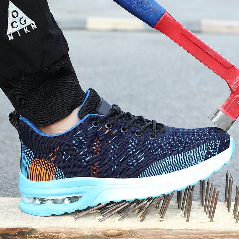 China 2163 Shock absorption steel toe anti puncture fashion sport safety shoes manufacturer