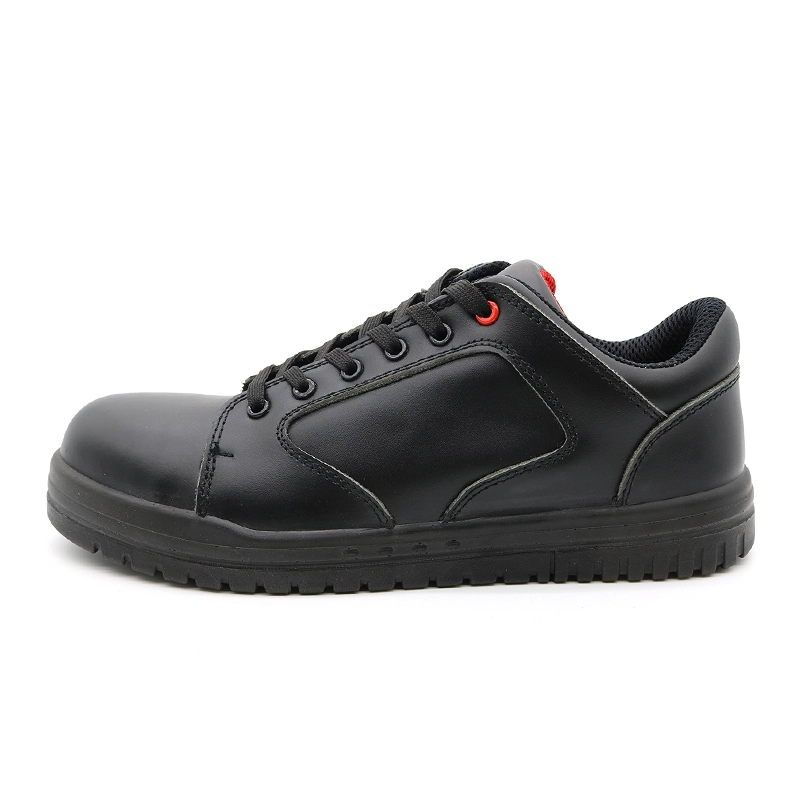 China TM202L CE anti slip PU outsole composite toe prevent puncture safety shoes black manufacturer