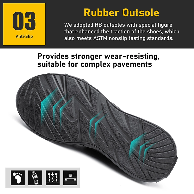 China 758 Black shock absorption steel toe puncture proof sport safety shoes sneakers manufacturer