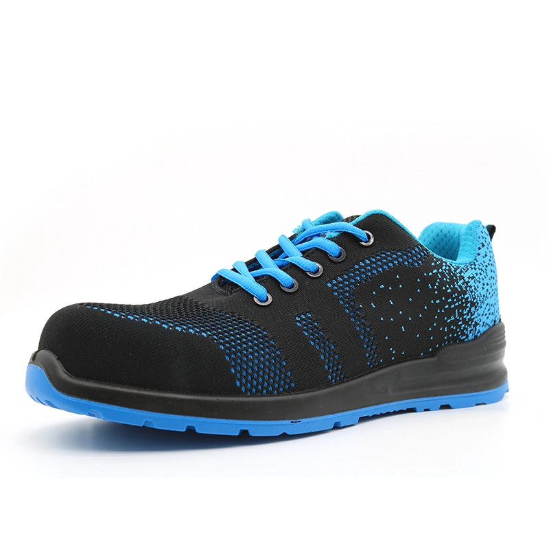 China TM212B Blue non-slip metal free composite toe anti puncture airport safety shoes sports manufacturer