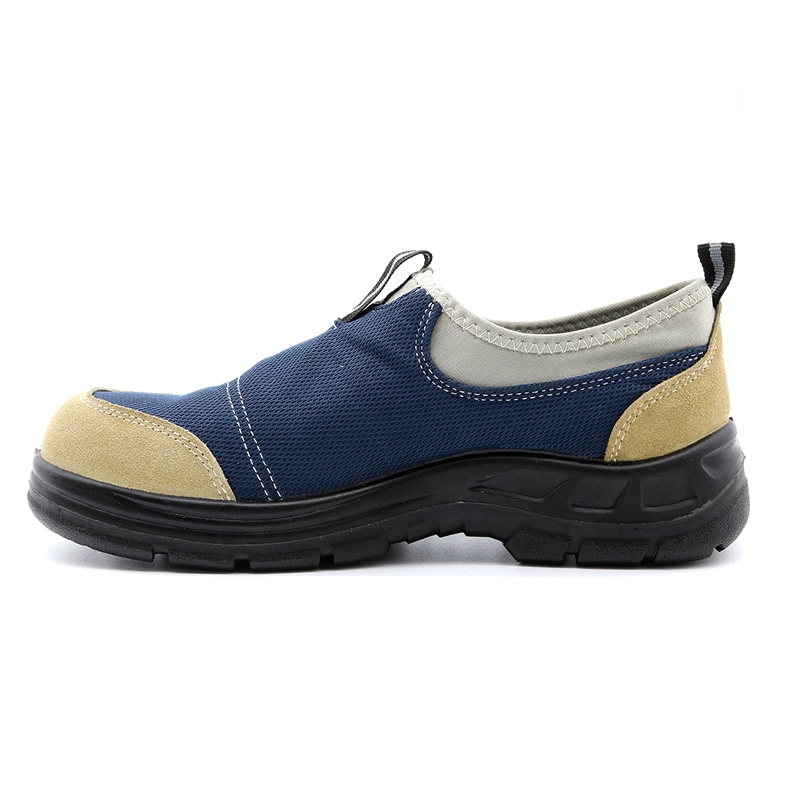 China TM238 Oil slip resistant steel toe anti puncture no lace causal sport safety shoes manufacturer