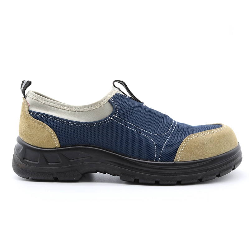 China TM238 Oil slip resistant steel toe anti puncture no lace causal sport safety shoes manufacturer