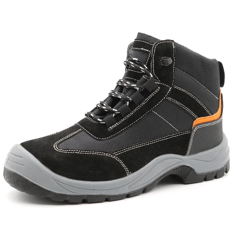 China TM2021 Slip oil resistant suede leather steel toe prevent puncutre unisex sport safety boots manufacturer