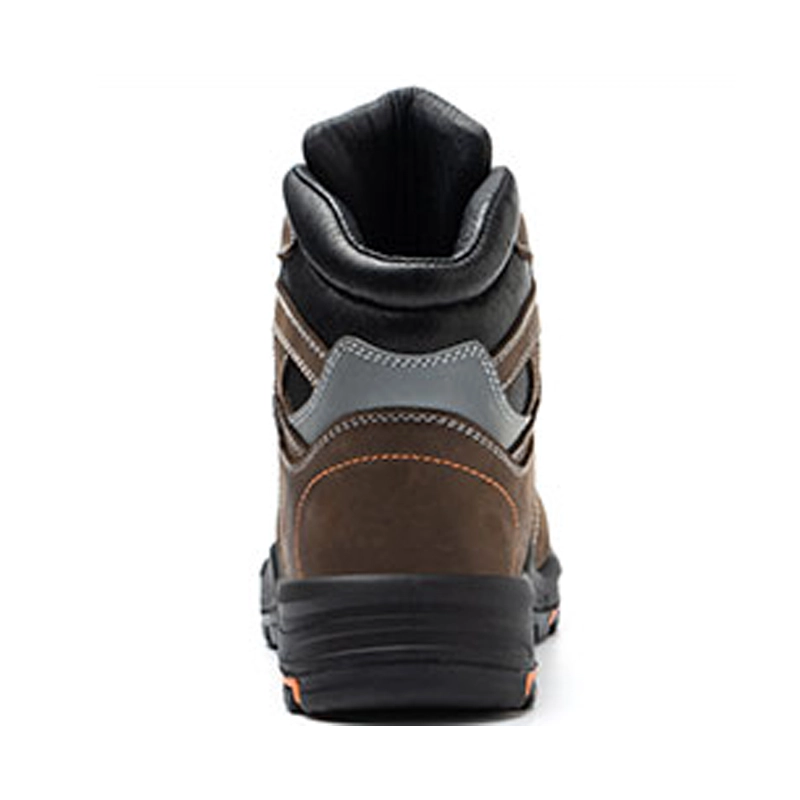 China TM0225 Brown nubuck leather anti slip soft rubber sole steel toe anti puncture oil and gas safety shoes manufacturer