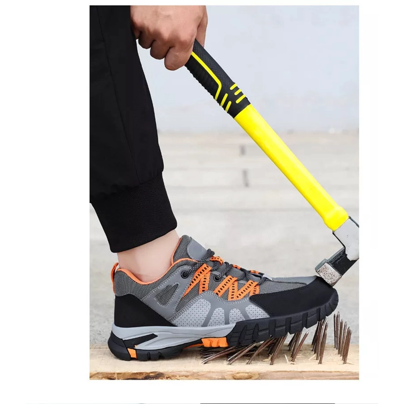 China 0264 Rutschfeste, ölbeständige, weiche Gummisohle, Stahlkappe, verhindert Durchstiche, Sicherheitssportschuhe für Herren Hersteller