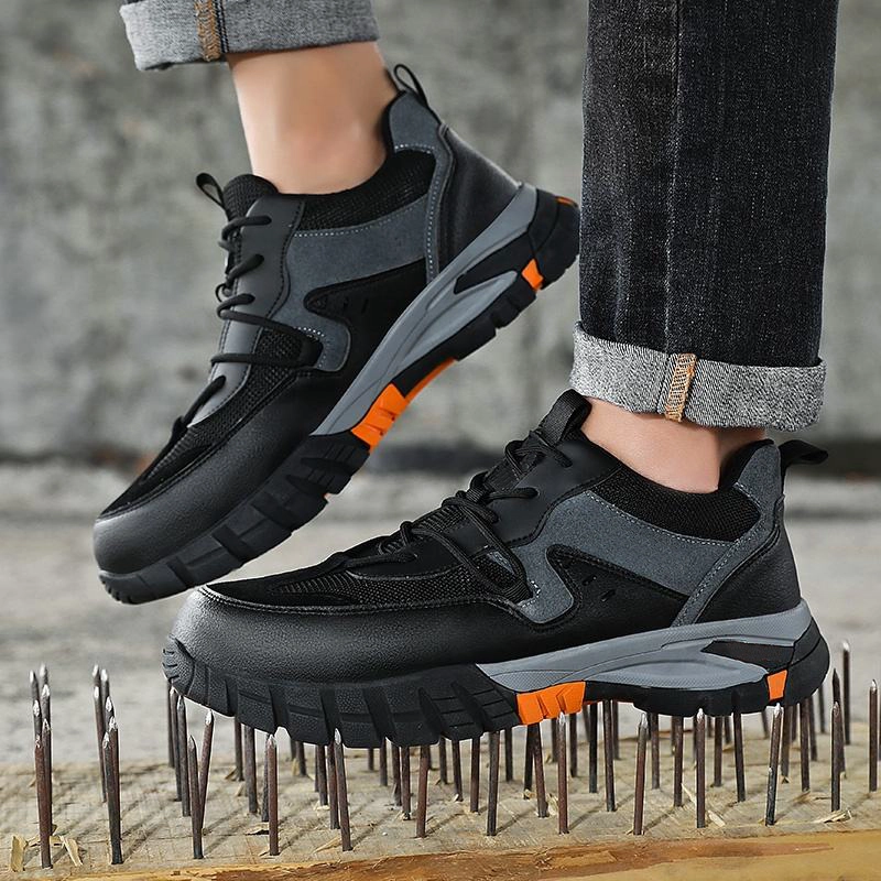 China 1109 anti slip oil resistant rubber sole steel toe prevent puncture work safety shoes for men manufacturer