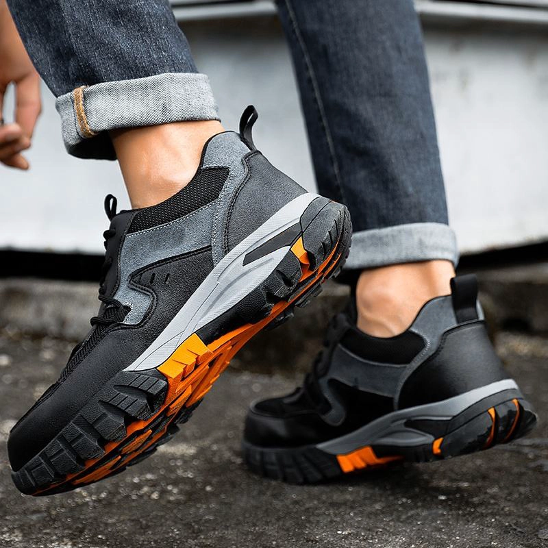 China 1109 anti slip oil resistant rubber sole steel toe prevent puncture work safety shoes for men manufacturer