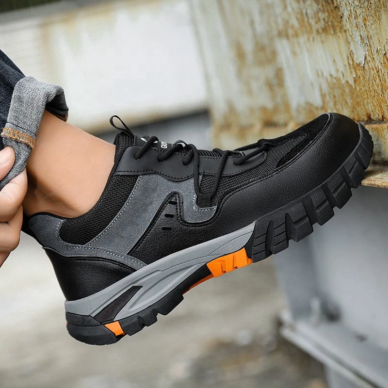 China 1109 anti slip oil resistant rubber sole steel toe prevent puncture work safety shoes for men manufacturer