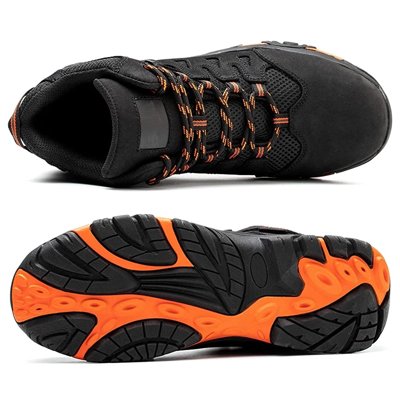 China 0266 Black nubuck leather oil proof wear resistant rubber sole composite toe anti puncture safety boots manufacturer