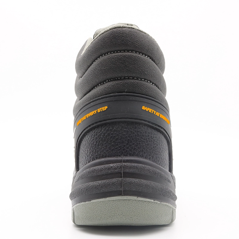 porcelana TM3036 cuero de vaca negro antideslizante suela de pu puntera de acero a prueba de pinchazos zapatos de seguridad industrial para hombres fabricante