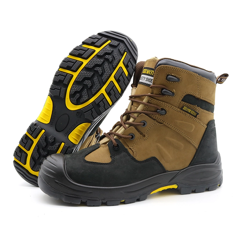 China TM134 Heat resistance rubber sole steel toe prevent puncture oil industry safety boots for men manufacturer