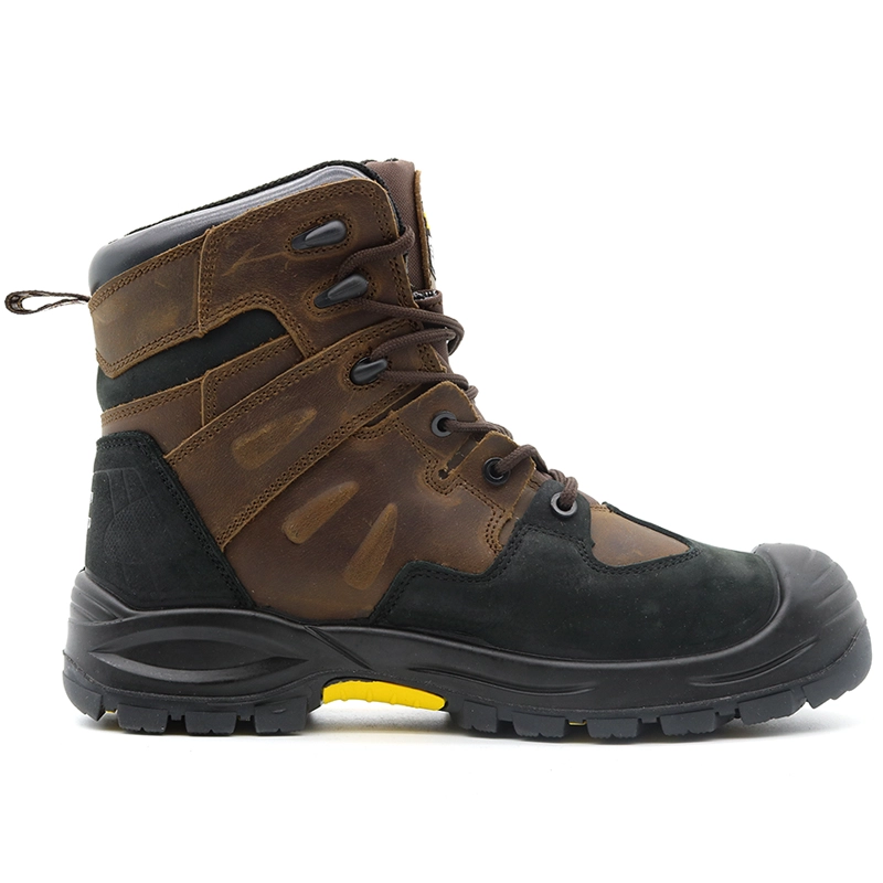 China TM134 Heat resistance rubber sole steel toe prevent puncture oil industry safety boots for men manufacturer