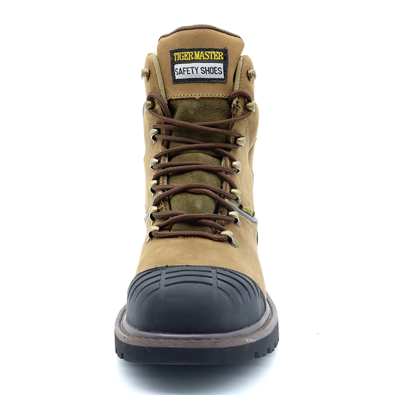 China TM135 nubuck leather oil slip resistant rubber sole steel toe puncture proof goodyear work boots safety shoes manufacturer