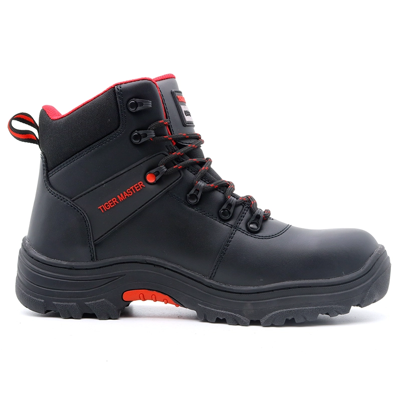 China TM137 Heat resistance rubber sole black cow leather composite toe anti puncture oil industry safety boots shoes manufacturer