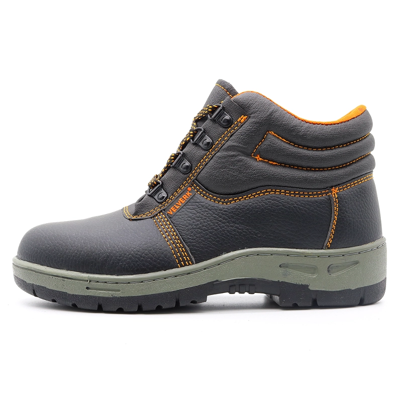 China RB1080 PU upper rubber sole puncture proof iron toe cheap industrial safety shoes for workers manufacturer