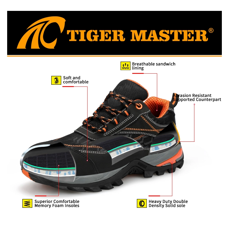 Chine 0270 Anti-dérapant EVA semelle en caoutchouc microfibre cuir léger anti-crevaison chaussures de sécurité en acier pour hommes fabricant
