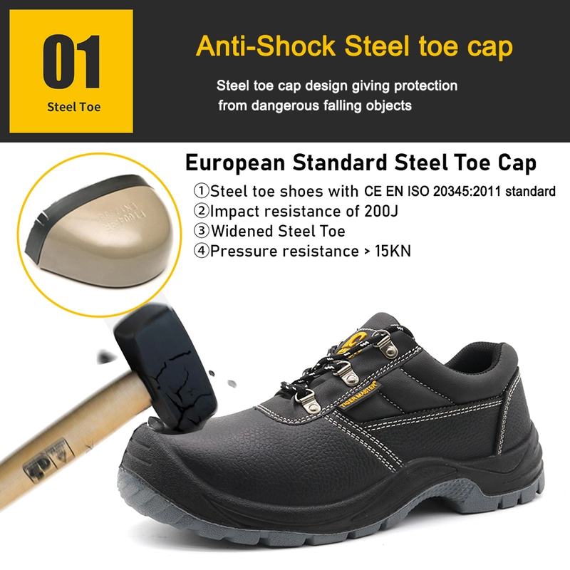 China TM008L  Anti slip pu sole leather puncture proof steel toe work safety shoes CE S3 manufacturer