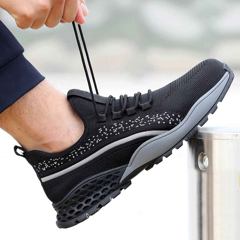 China TM263 Anti slip soft rubber sole prevent puncture lightweight sneakers safety shoes steel toe manufacturer