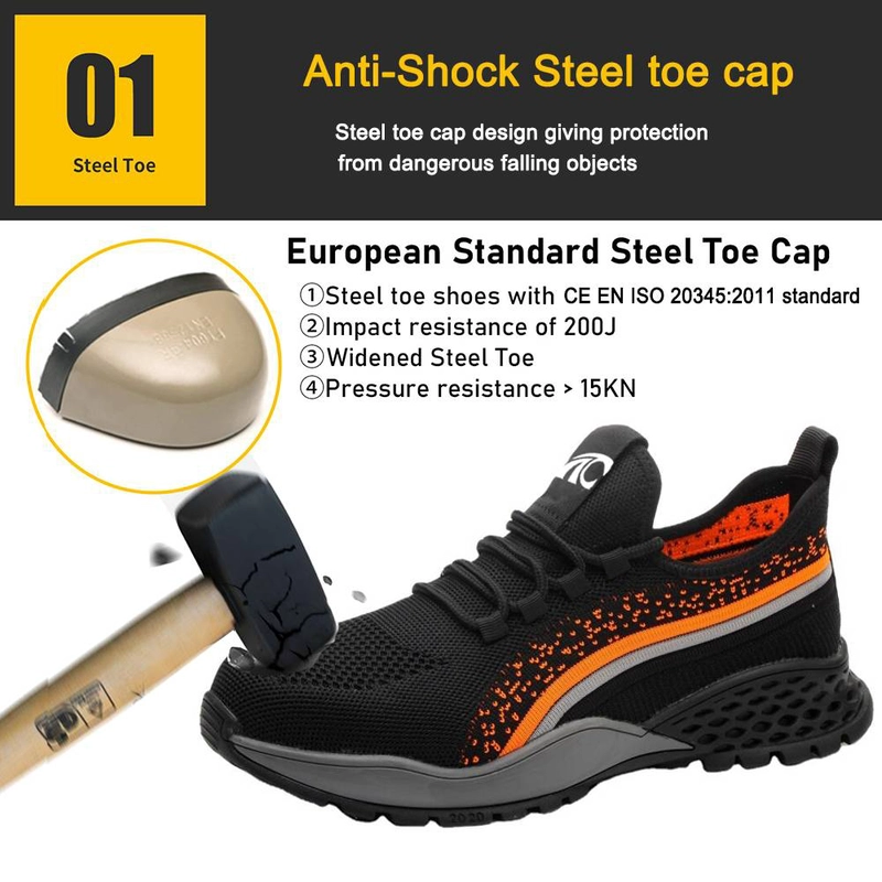 Chine TM263 Anti-dérapant résistant à l'huile anti-crevaison en acier orteil hommes chaussures de sécurité baskets fabricant