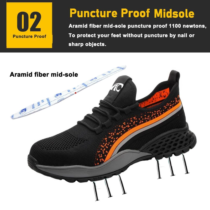 Chine TM263 Anti-dérapant résistant à l'huile anti-crevaison en acier orteil hommes chaussures de sécurité baskets fabricant