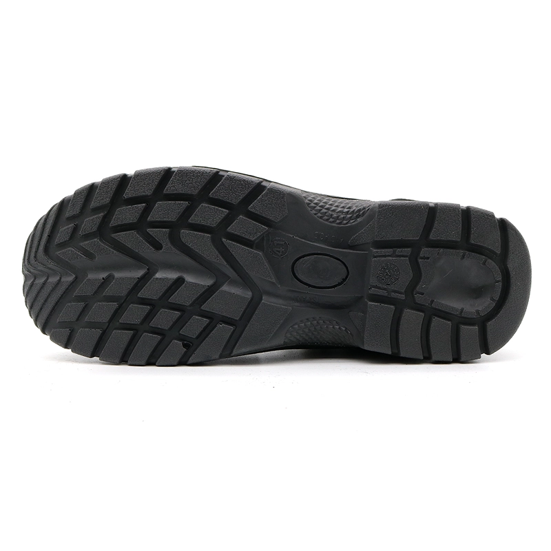 Chine TM074 Chaussures de sécurité en cuir noir antidérapantes pour hommes avec embout en acier pour la construction fabricant
