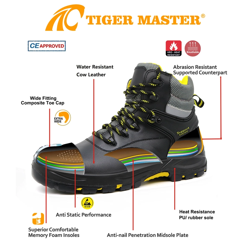 Cina TM158 HRO suola in gomma antiperforazione scarpe antinfortunistiche resistenti al calore punte composite produttore