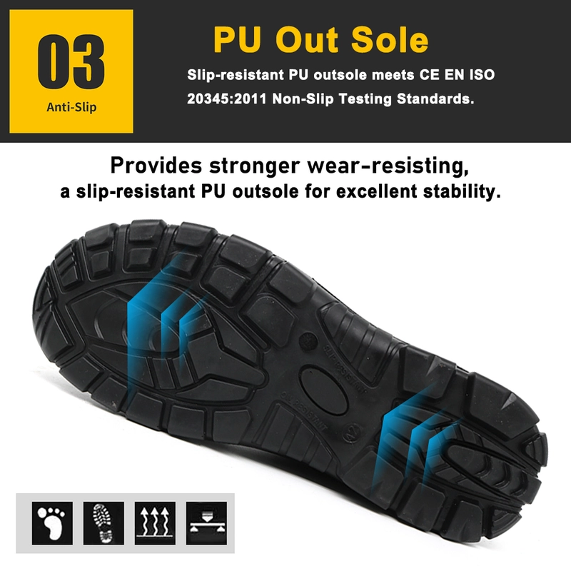 China TM168 Brown cow leather PU sole steel toe men safety shoes without laces manufacturer