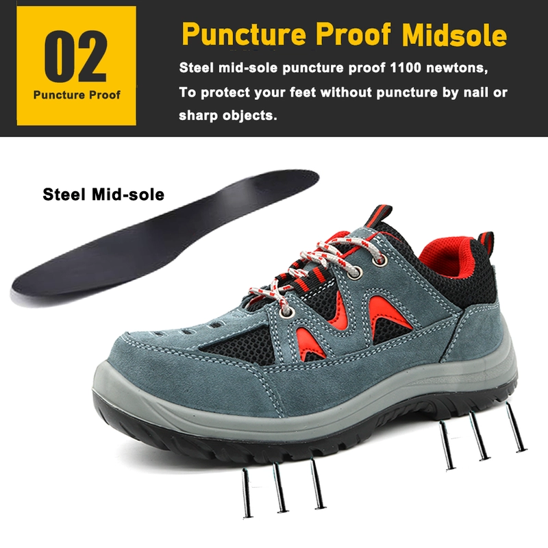 China TM266  Anti slip pu sole puncture proof steel toe sport type safety shoes men manufacturer