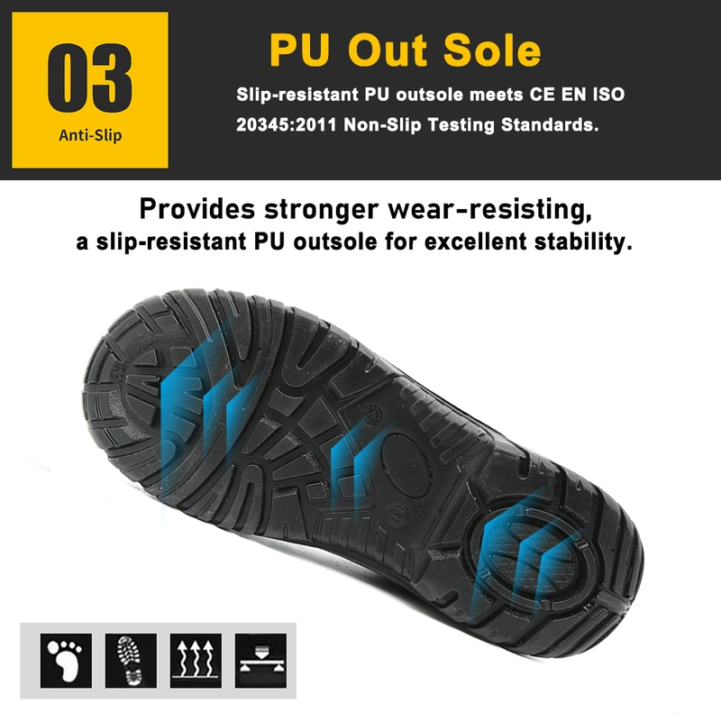 China TM266  Anti slip pu sole puncture proof steel toe sport type safety shoes men manufacturer