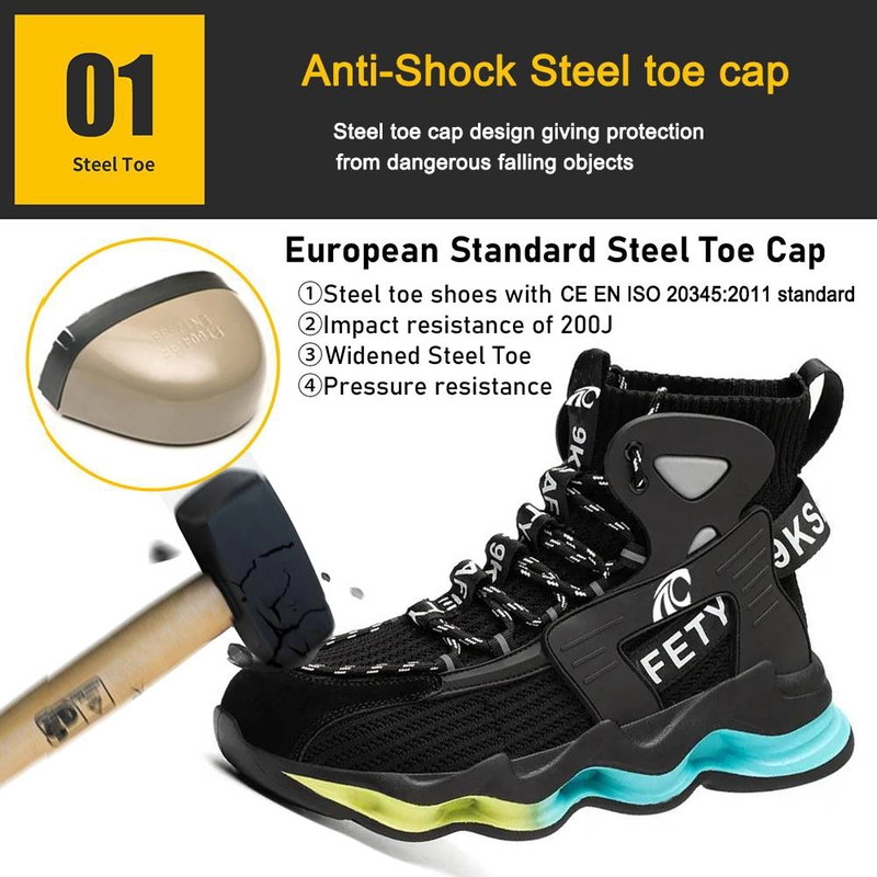 China TM3052 Soft EVA sole fashion sneaker safety shoes for men lightweight steel toe manufacturer