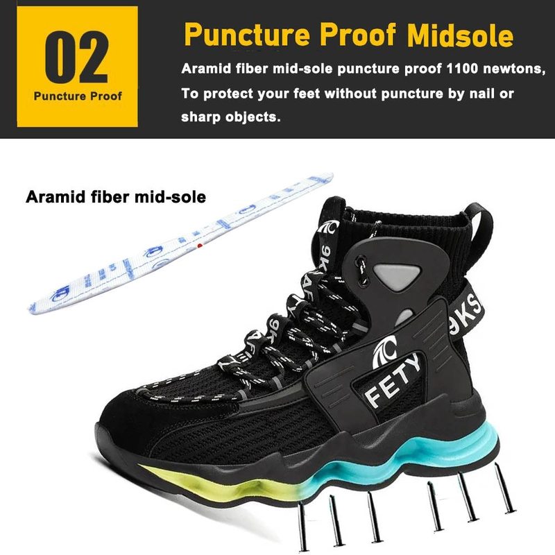 China TM3052 Soft EVA sole fashion sneaker safety shoes for men lightweight steel toe manufacturer